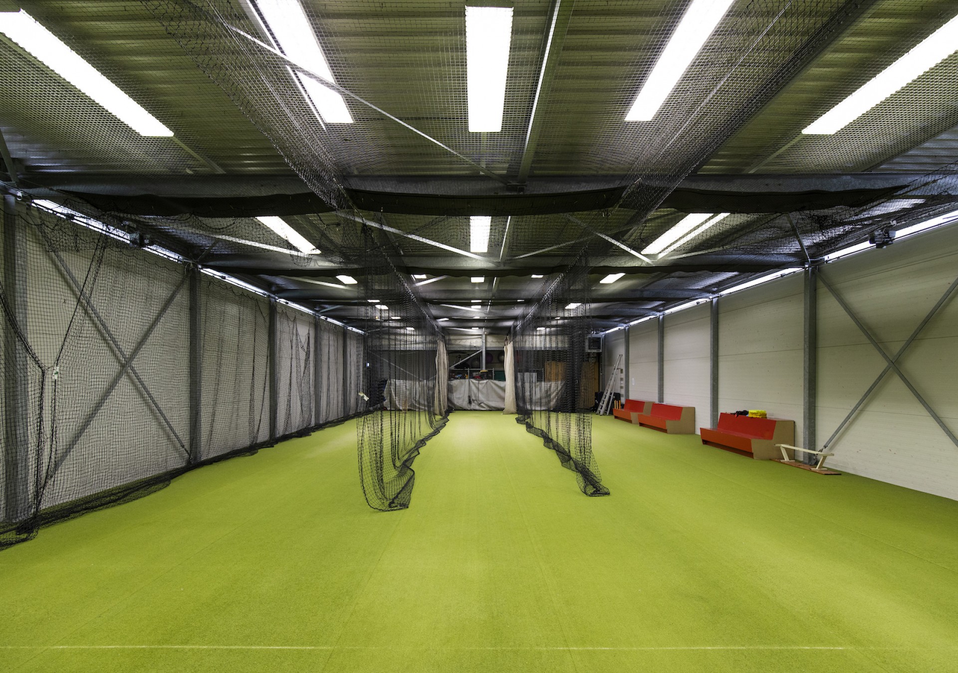 In de sporthal